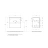 База под раковину подвесная BELBAGNO UNO-MINI-700-2C-SO-AO