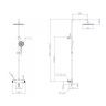 Душевая стойка со смесителем и изливом BELBAGNO DELTA DEL2.0-VSCM DEL2.0-VSCM-GM
