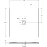 Душевой поддон из искусственного мрамора BELBAGNO TRAY-MR-UNO-A-90-35-NERO-NO