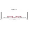 Шторка для ванны BELBAGNO UNO-VF-2-150/145-P-Cr